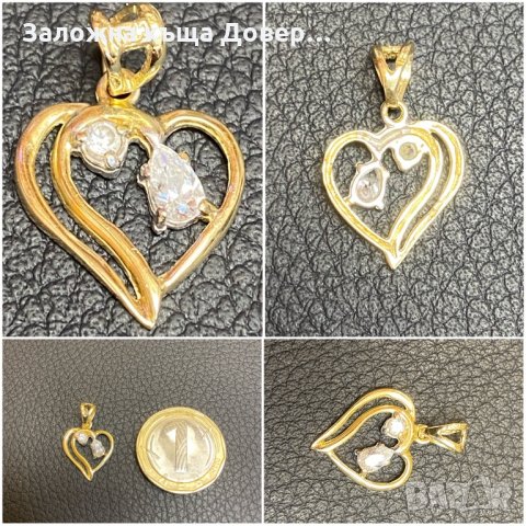 Златни обеци пръстен висулка ланче гривна 14 k 585 gold zlato, снимка 7 - Колиета, медальони, синджири - 35562029