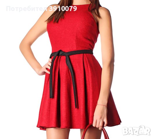 Червена рокля Avin, снимка 2 - Рокли - 43293683