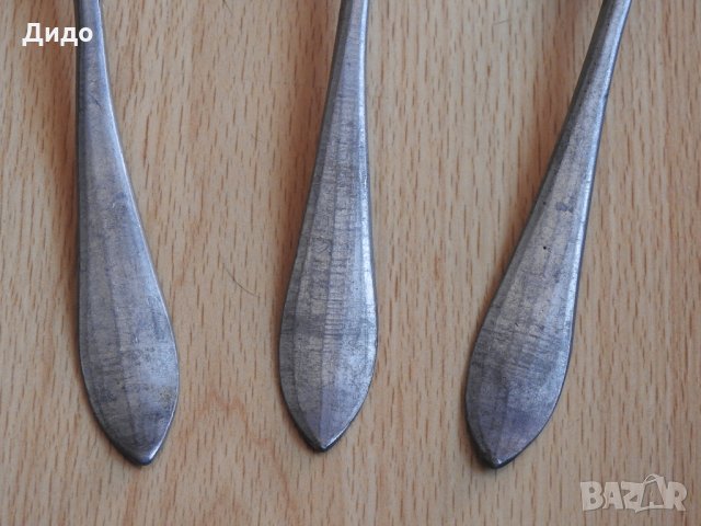  3 бр. готически калаени оловни лъжици пютър pewter, снимка 2 - Антикварни и старинни предмети - 28461884