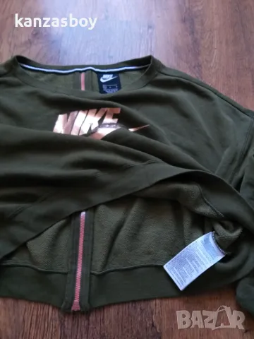 NIKE Air Cropped Zip back Sweatshirt Green - страхотна дамска блуза М, снимка 8 - Блузи с дълъг ръкав и пуловери - 48838648
