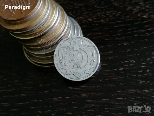 Монета - Австро-Унгария - 20 хелера | 1894г., снимка 1 - Нумизматика и бонистика - 29025754