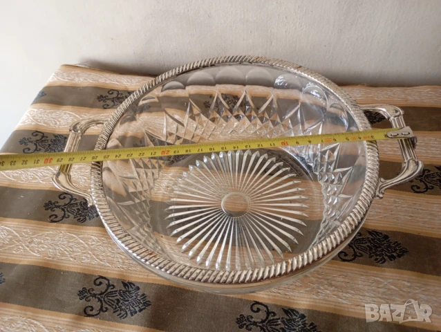 Кристална купа с обков, снимка 4 - Антикварни и старинни предмети - 50929734