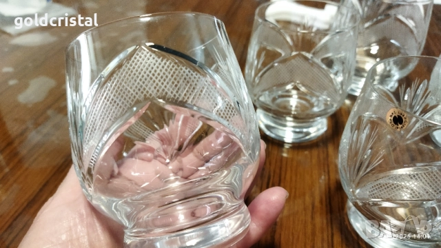 кристални чаши, снимка 5 - Антикварни и старинни предмети - 25661795