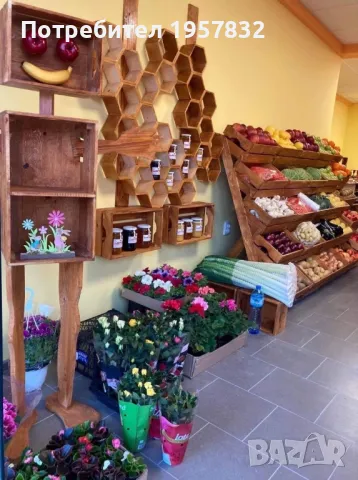 Дървени стелажи за плод и зеленчук, снимка 5 - Стелажи и щандове - 48841107