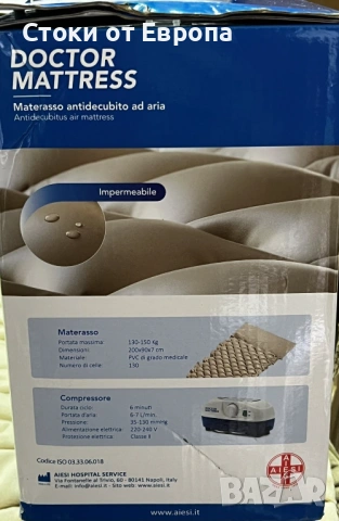 Aнтидекубитален дюшек с помпа - AIESI® DOCTOR MATTRESS, снимка 3 - Антидекубитални дюшеци - 53443959
