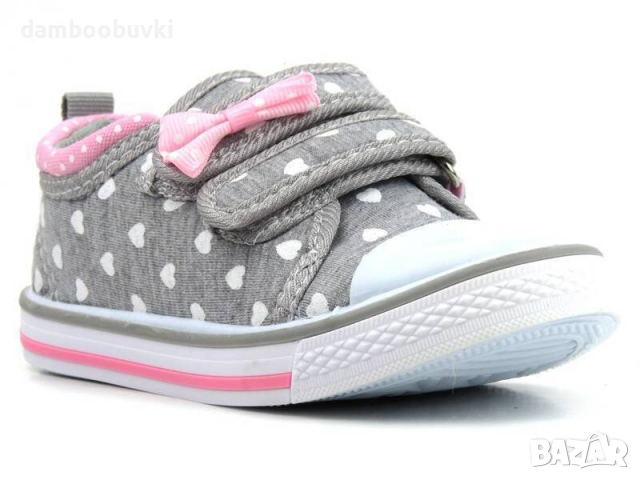 Детски текстилни гуменки American club сив сърца 26/30