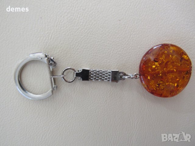 Ключодържател от първокласен балтийски кехлибар, снимка 4 - Колекции - 43343376