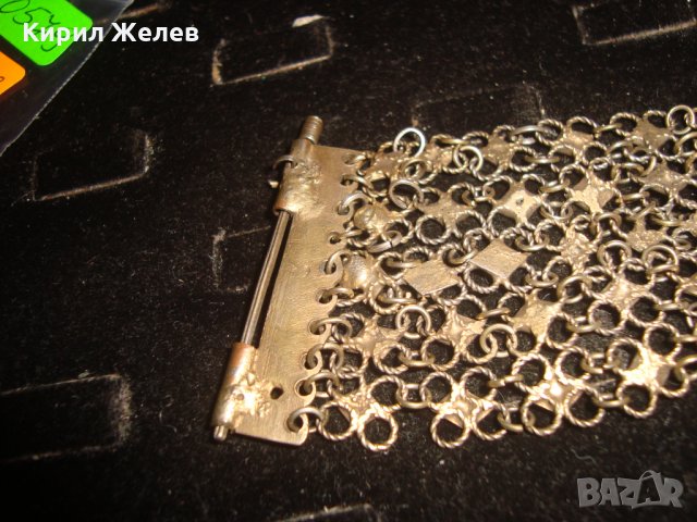 17-18 ВЕК САЧАНЕНА СРЕБЪРНА с ЖИВАЧНА ПОЗЛАТА ВЪЗРОЖДЕНСКА ПЛЕТКА ЕТНО - ГРИВНА РЪЧЕН УНИКАТ 20579, снимка 12 - Антикварни и старинни предмети - 33215737