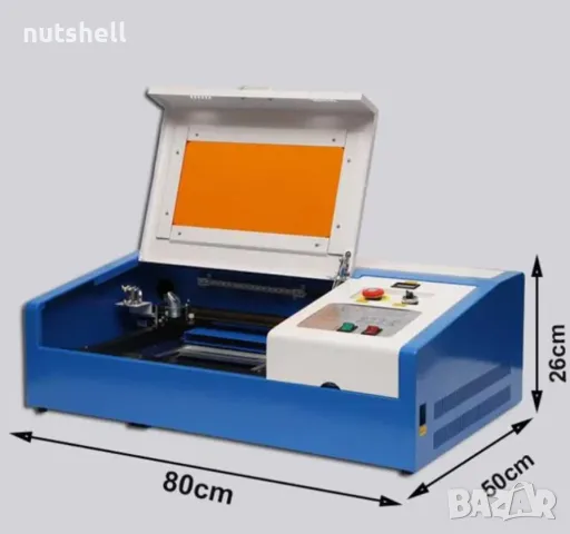 CO2 лазер за гравиране и рязане K40 40W + Обучение, снимка 1
