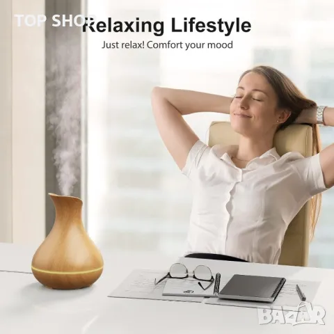 Смарт овлажнител - арома дифузер- Maxcio Smart Aromatherapy Scented Oil Diffusers, снимка 8 - Овлажнители и пречистватели за въздух - 48670259