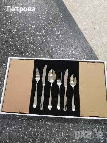 комплект прибори за хранене , снимка 3 - Прибори за хранене, готвене и сервиране - 53506877