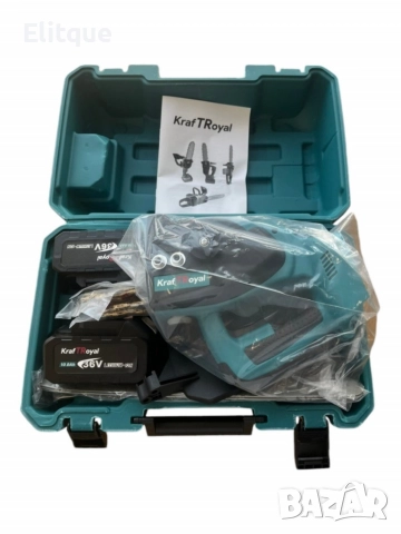 Безчеткова резачка с маслен филтър 30 см.,2 вериги,1 шина,батерии 2х36V,10Ah, снимка 3 - Други инструменти - 52843218