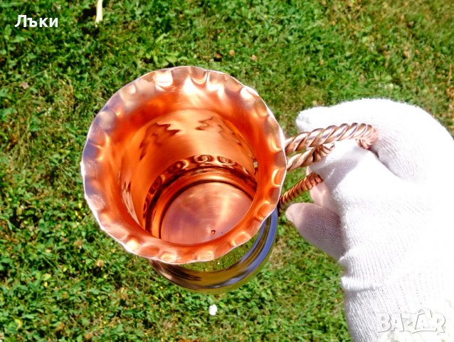 Майсторска медна кана,халба. , снимка 6 - Антикварни и старинни предмети - 37470150