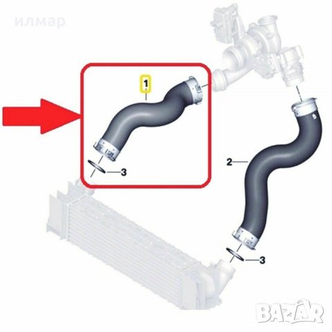 11618513848 Маркуч за турбо за БМВ /BMW 1 (F20, F21), снимка 2 - Части - 33485920