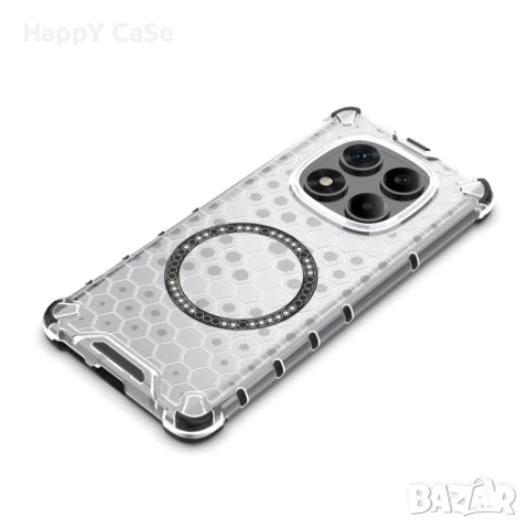 Xiaomi Redmi Note 14 Pro / 14 Pro+ / HONEYCOMB MAGSAFE Удароустойчив кейс гръб калъф, снимка 4 - Калъфи, кейсове - 50497616