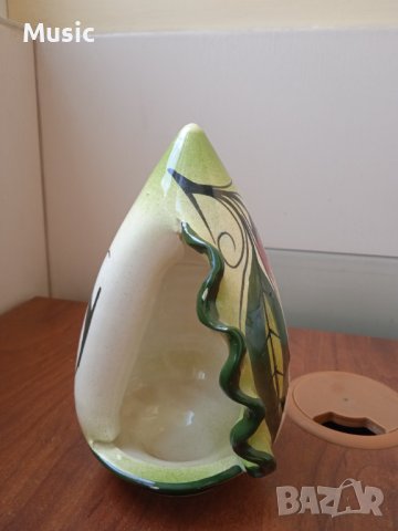 ✅Hand made керамичен свещник ръчно рисуван, снимка 6 - Други - 40198284