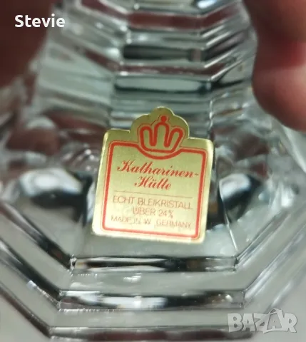 Немски кристален свещник, снимка 2 - Декорация за дома - 48037199