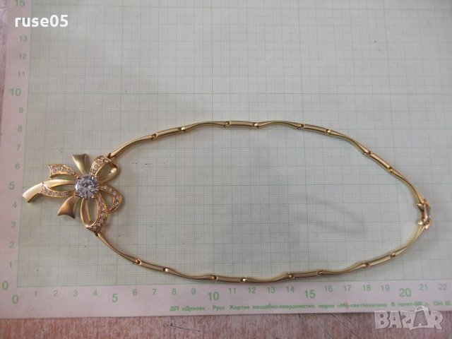 Колие с камъни имитационна бижутерия, снимка 3 - Колиета, медальони, синджири - 32668889