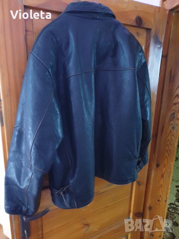 Кожено яке от телешки бокс, ръчна изработка, снимка 4 - Якета - 42958760