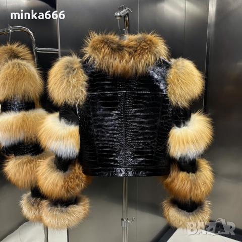 Естествена кожа дамско яке., снимка 2 - Якета - 52631591