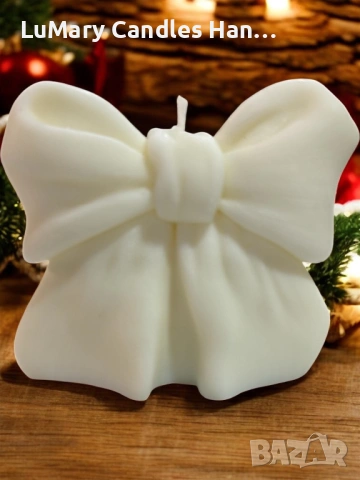 Свещ “Бяла панделка”, снимка 2 - Декорация за дома - 53225268