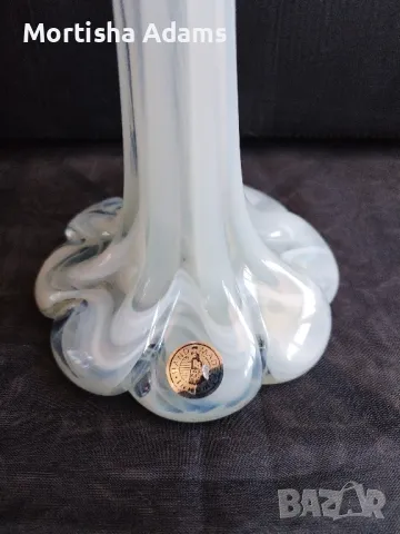 Българска стъклена ваза , снимка 3 - Вази - 47742654