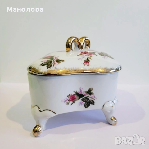 Кутия за бижута и два малки пепелник@ Tilso Japan, серия Moss Rose., снимка 5 - Антикварни и старинни предмети - 51993665