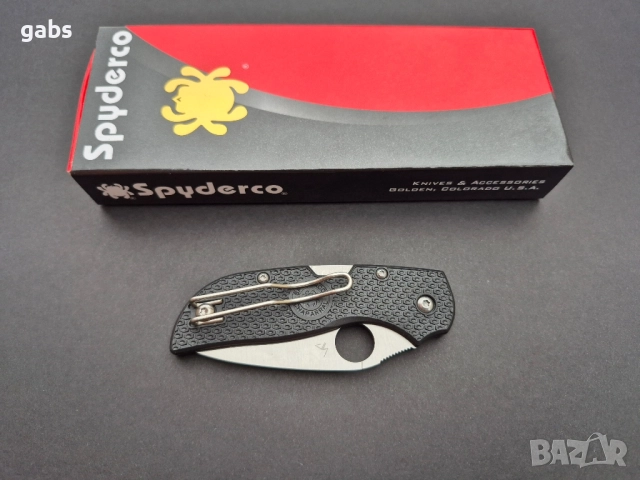 Сгъваем нож Spyderco Chaparral Lightweight Lockback C152PGY, снимка 5 - Ножове - 51886500