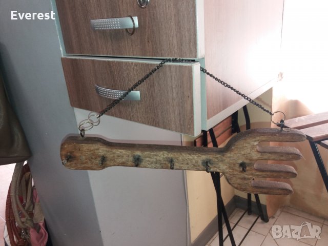Винтидж закачалка дървена, голяма и много стара!, снимка 3 - Антикварни и старинни предмети - 32756631