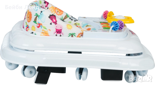 Бебешка проходилка 3 в 1 Moni Jungle Fun | Музикална проходилка с играчки, светлини и 5 мелодии, снимка 5 - Други - 51594150