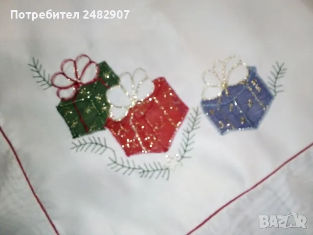 Луксозна малка Коледна покривка , снимка 10 - Покривки за маси - 48248453