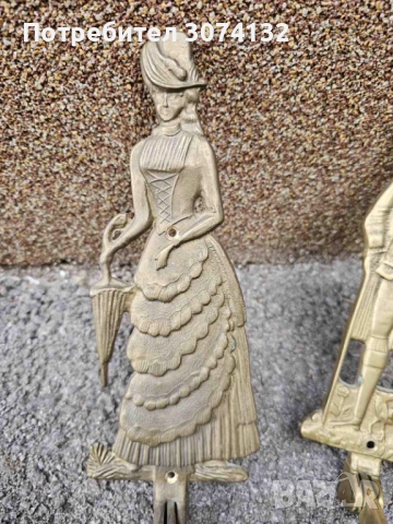 Масивни ретро месингови закачалки за дрехи, снимка 5 - Закачалки - 52916116