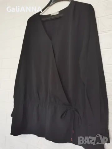 ЕЛЕГАНТНА БЛУЗА В ЧЕРНО 2XL, снимка 4 - Туники - 47334171