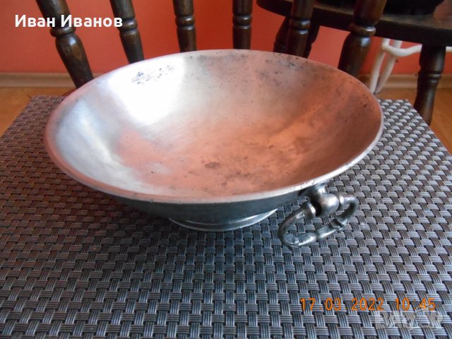 Retro tin fruit bowl 95 percent - фруктиера от калай, снимка 1 - Други ценни предмети - 39428610