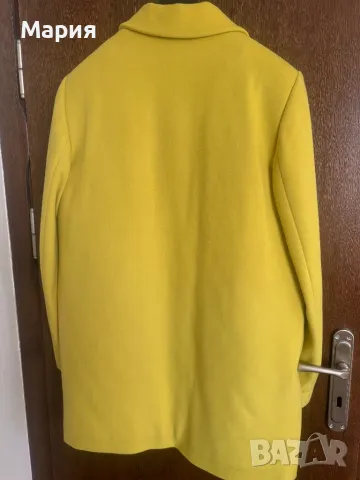 Дамско  палто цвят лайм, снимка 4 - Палта, манта - 47443435