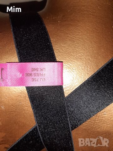 75 Е К-т Черен кожен сутиен и прашка , снимка 2 - Бельо - 38597048