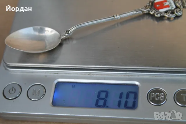 Сребърна лъжица, снимка 7 - Антикварни и старинни предмети - 47608419