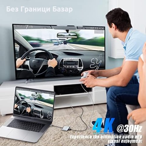 Нов Цифров Многопортов адаптер HDMI 4K с USB 3.0 порт за лаптоп компютър, снимка 5 - Друга електроника - 43102830