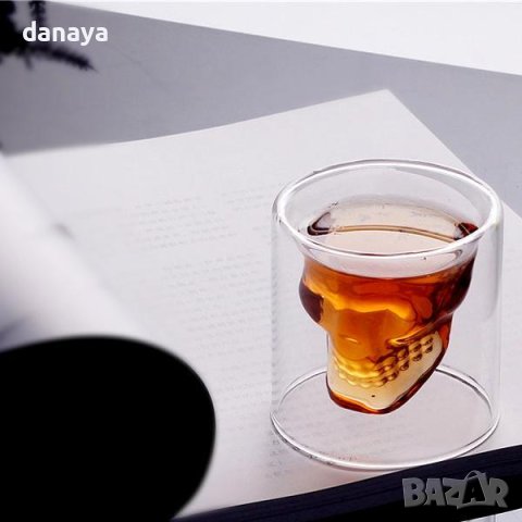 4313 Чаша череп за уиски или шот, 150 мл, снимка 12 - Чаши - 43390996