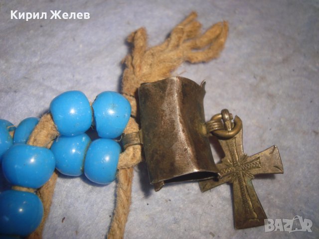 УНИКАЛНО РЯДКА СТАРИННА ХРИСТИЯНСКА БРОЕНИЦА ЦВЕТНО СТЪКЛО САЧАН БРОНЗ - РЪЧНО ОРНАМЕНТИРАНИ 27865, снимка 15 - Антикварни и старинни предмети - 37115989