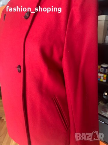 Кокетно късо червено палто Marc O'Polo (вълна и кашмир), размер 36, снимка 7 - Палта, манта - 39008929