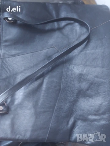 Голяма чанта от Кожа. Ръчна изработка, снимка 4 - Чанти - 50498353