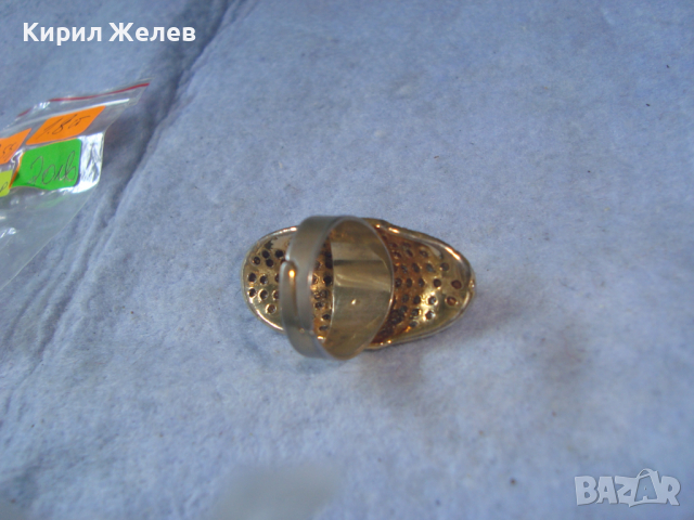 ЗЛАТИСТ ФЕШЪН АРТ ДИЗАЙНЕРСКИ ПРЪСТЕН РЕГУЛИРУЕМ с ЦВЕТНИ КРИСТАЛЧЕТА 25068, снимка 11 - Пръстени - 36422966