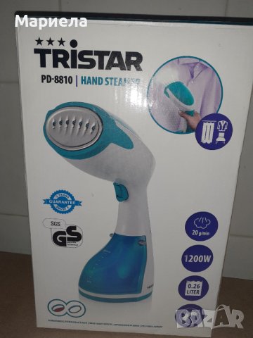 Ръчен уред за гладене с пара Tristar PD-8810/1200W/защита от кипене и прегряване, снимка 2 - Ютии - 43894702