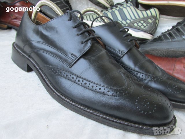 КАТО НОВИ 43 - 44, Vintage Hiking Shoes, Skywalk original, Black Leather, Bavarian, Das Beste, Mens, снимка 18 - Ежедневни обувки - 37606098