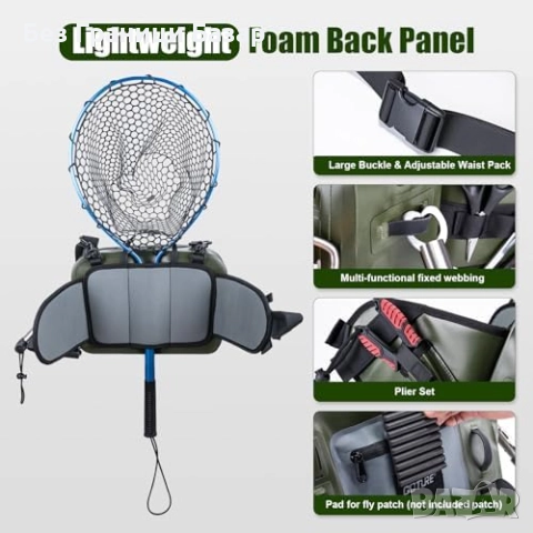 Нова Водоустойчива риболовна чанта 9L капацитет IPX8 с държач за въдица , снимка 4 - Въдици - 51898588