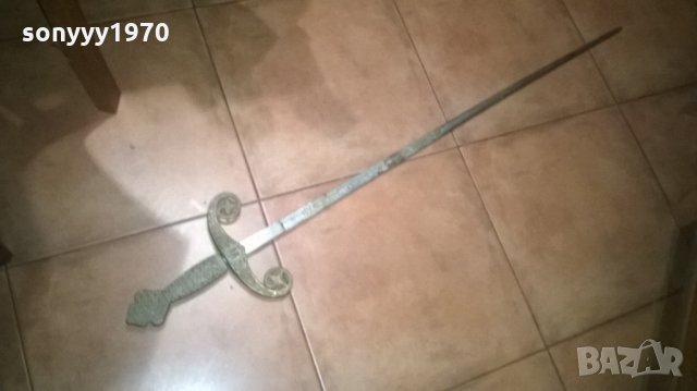 меч/сабя/шпага-ретро колекция-101см-антика-внос швеицария, снимка 4 - Колекции - 27578445