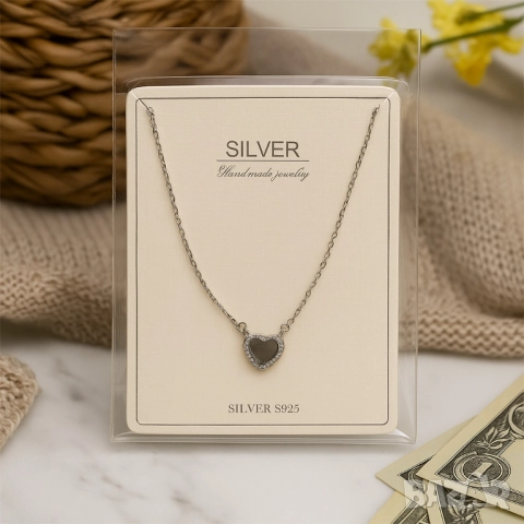 Елегантно сребърно колие с висулка – универсален аксесоар за всякакви поводи, снимка 5 - Колиета, медальони, синджири - 51926373