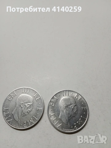 ИТАЛИЯ МОНЕТИ 2 ЛИРИ 1939 1940 Г , снимка 2 - Нумизматика и бонистика - 53104277