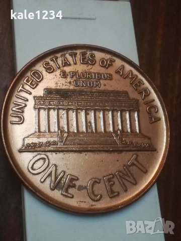 Плакет. ONE CENT - 1972 S. Монета. Един цент. Cent. USA. , снимка 2 - Нумизматика и бонистика - 34828851